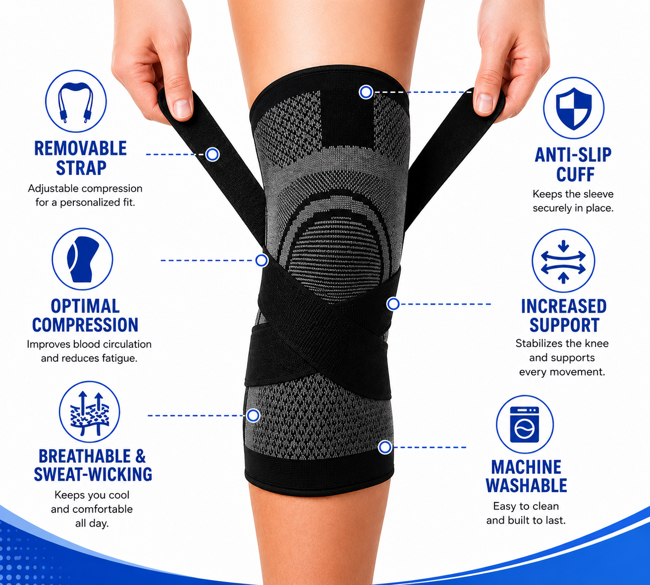 KneeVora 3D Dual-Strap Compression Sleeve