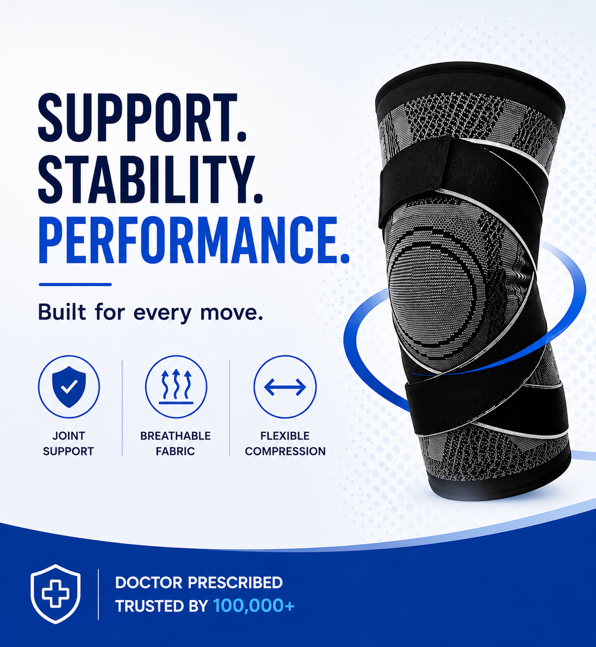 KneeVora 3D Dual-Strap Compression Sleeve